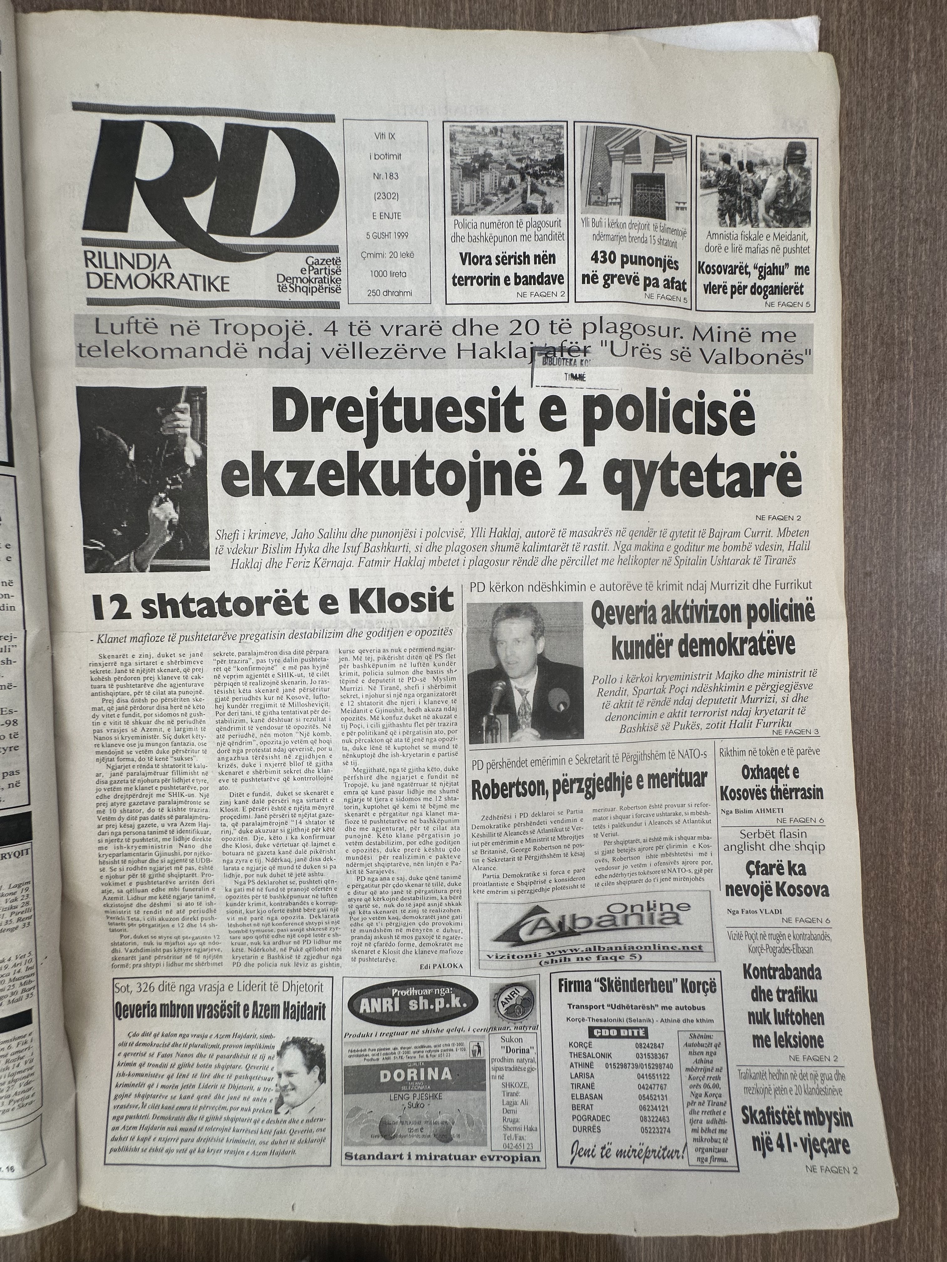 Rilindja Demokratike 1999-08-05